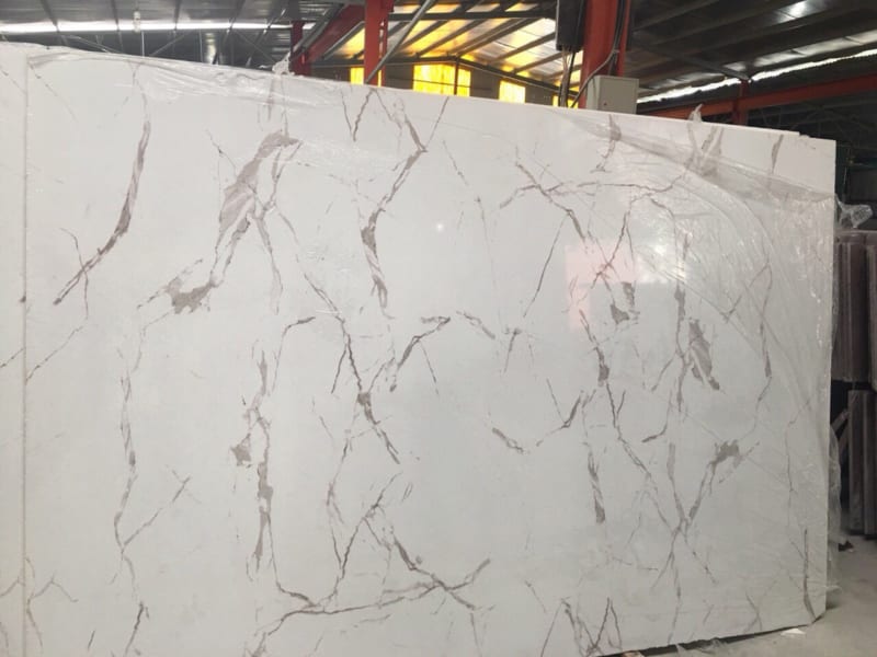 Đá Marble Trắng Vân Mây 3D